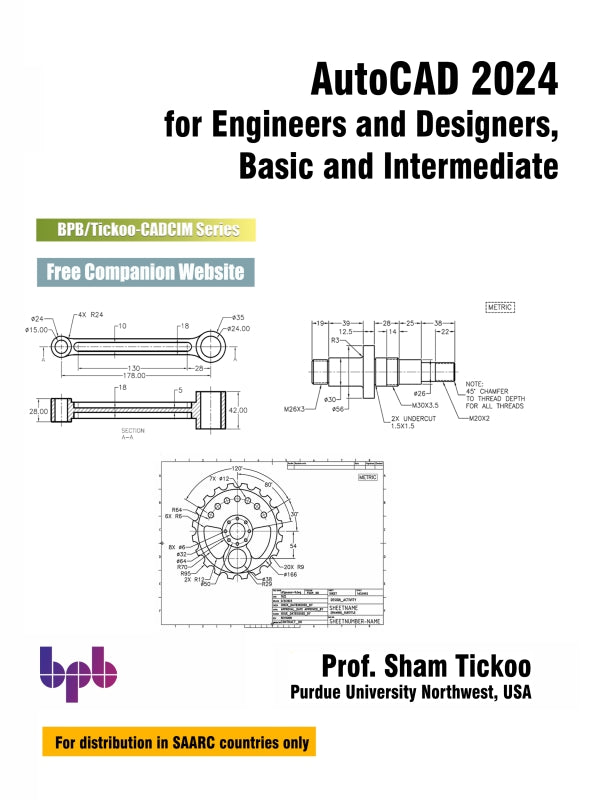 AutoCAD 2024 for Engineers and Designers, Basic and Intermediate
