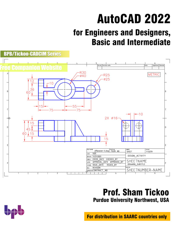 AutoCAD 2022 for Engineers and Designers, Basic and Intermediate