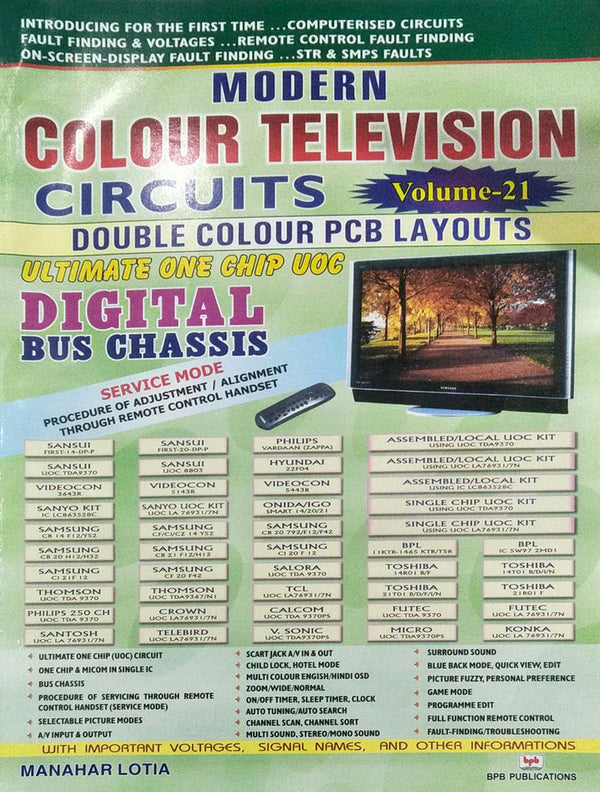 Modern Colour TV Circuits & double Colour PCB Layout Vol - 21