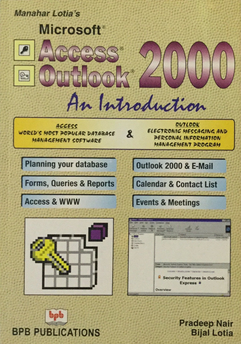 Manahar Lotias Microsoft Access Outlook 2000 An Introduction