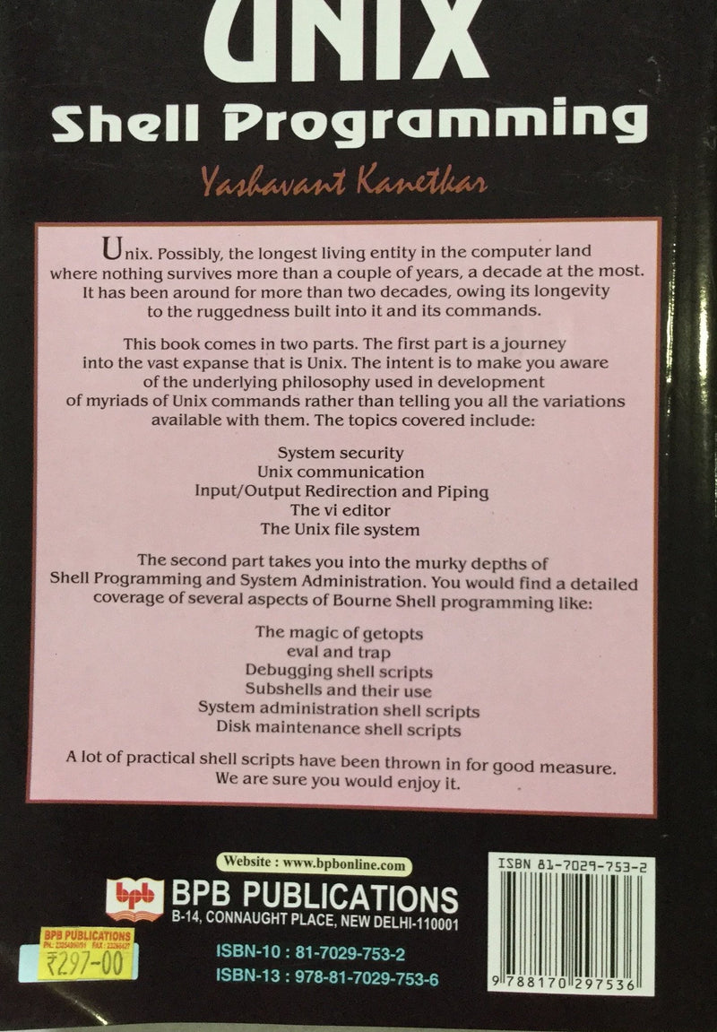 Unix Shell Programming – BPB Online